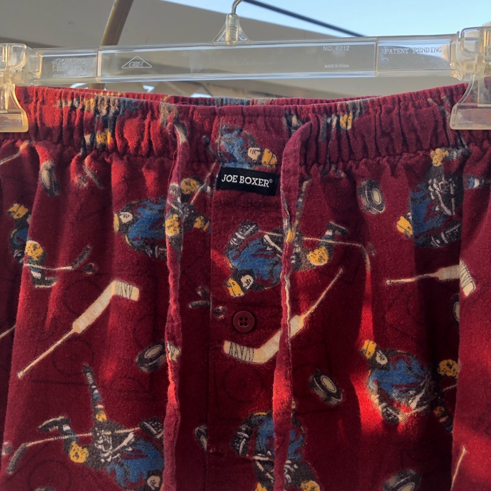 JOE BOXER Pajama Bottoms / Pants  Ice Hockey Theme